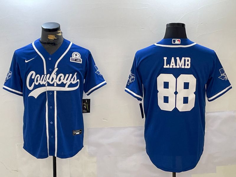 Men Dallas Cowboys #88 Lamb Blue Joint Name 2024 Nike Limited NFL Jersey style 9302->indianapolis colts->NFL Jersey